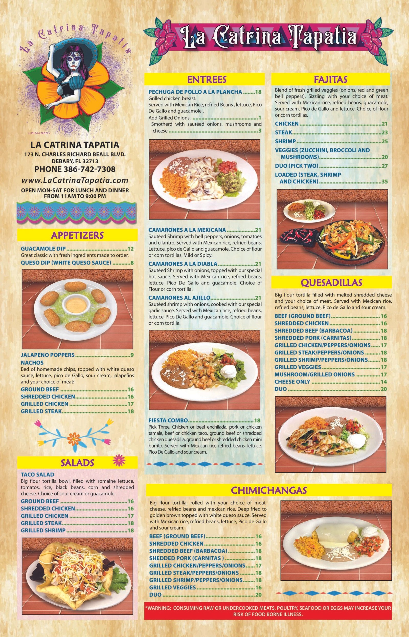 Our menu